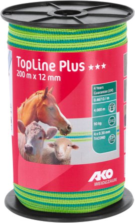 AKO Band TopLine Plus 200 m, neon-gelb/blau