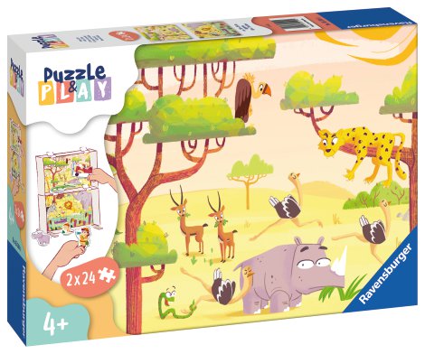 RAVENSBURGER Puzzle & Play Safari-Zeit