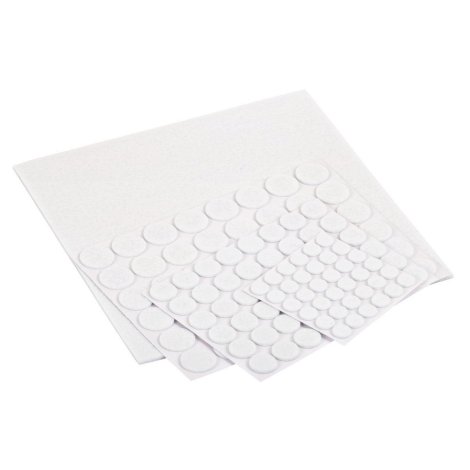 SUKI Filzgleiterset klebend Weiß 133 Stk.