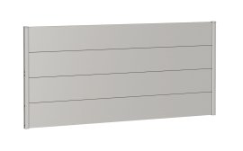 BIOHORT Wandpaneel für Sichtschutz O AC-GL 200 cm, silber-metallic