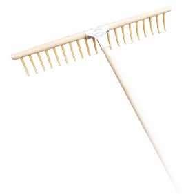 LOFER RECHEN Holzrechen 20 gerade Kunststoffzinken mit Stiel