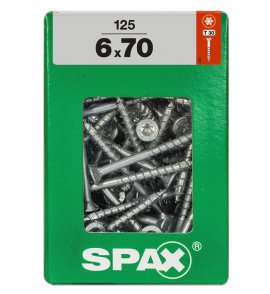 SPAX Schraube Senkkopf TRX 6,0x70 mm XXL 125 Stk.