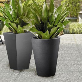 LIENBACHER Übertopf Capri rund anthrazit