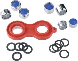 CORNAT Wasserspar-Luftsprudler ECO-Set 18 Stk. Kunststoff/Messing, verchromt#