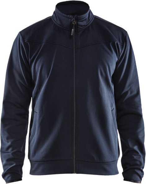 BLÅKLÄDER Sweatjacke mit Reißverschluss dunkel-marine/schwarz 4 XL