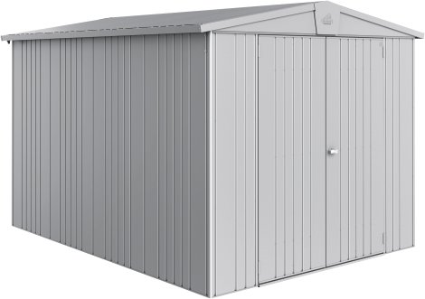 BIOHORT Gerätehaus Europa 6, 244x300x203 cm, Silber-Metallic