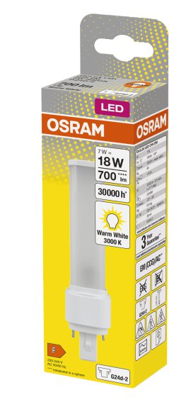 OSRAM LED-Lampe Dulux D LED EM 18 7W G24d-2