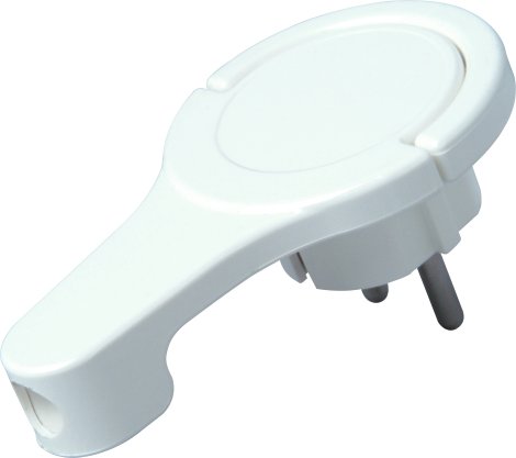 KOPP Winkelstecker extra flach Weiß