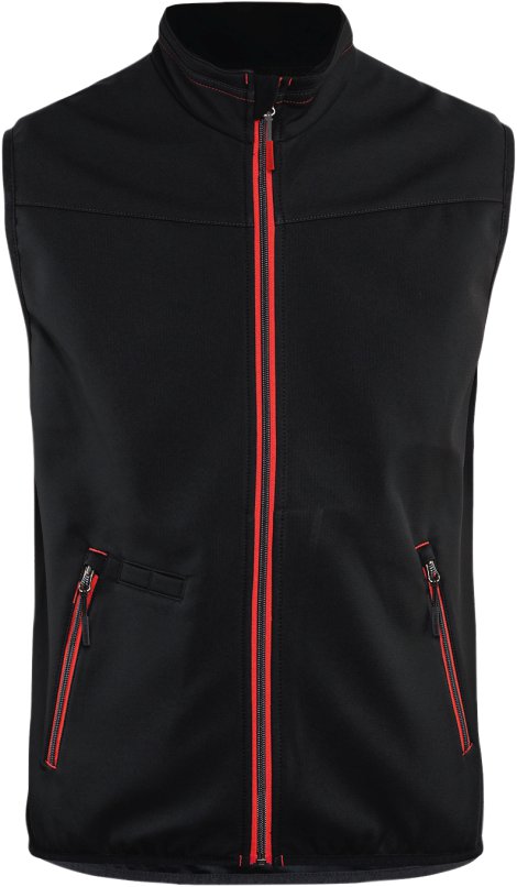 BLÅKLÄDER Softshell Weste schwarz/rot 4 XL