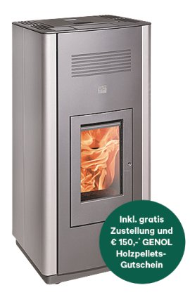 HAAS+SOHN Pelletofen Pelletto 434.08 Wlan Anthrazit/Grau GS
