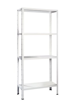 SCHULTE REGALWELT Grundregal 4 Fachböden Weiß 180x120x50 cm