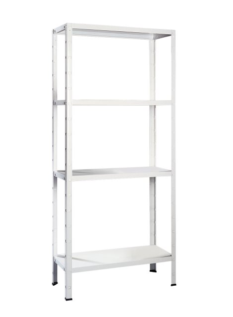 SCHULTE REGALWELT Grundregal 4 Fachböden Weiß 180x120x50 cm
