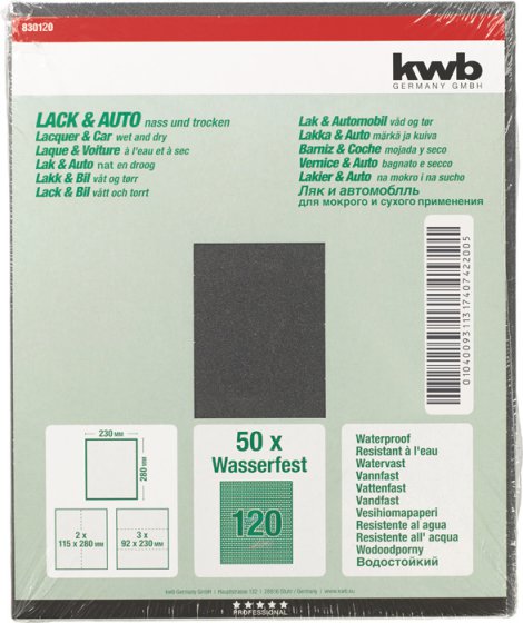 KWB Schleifbogen wasserfest K120