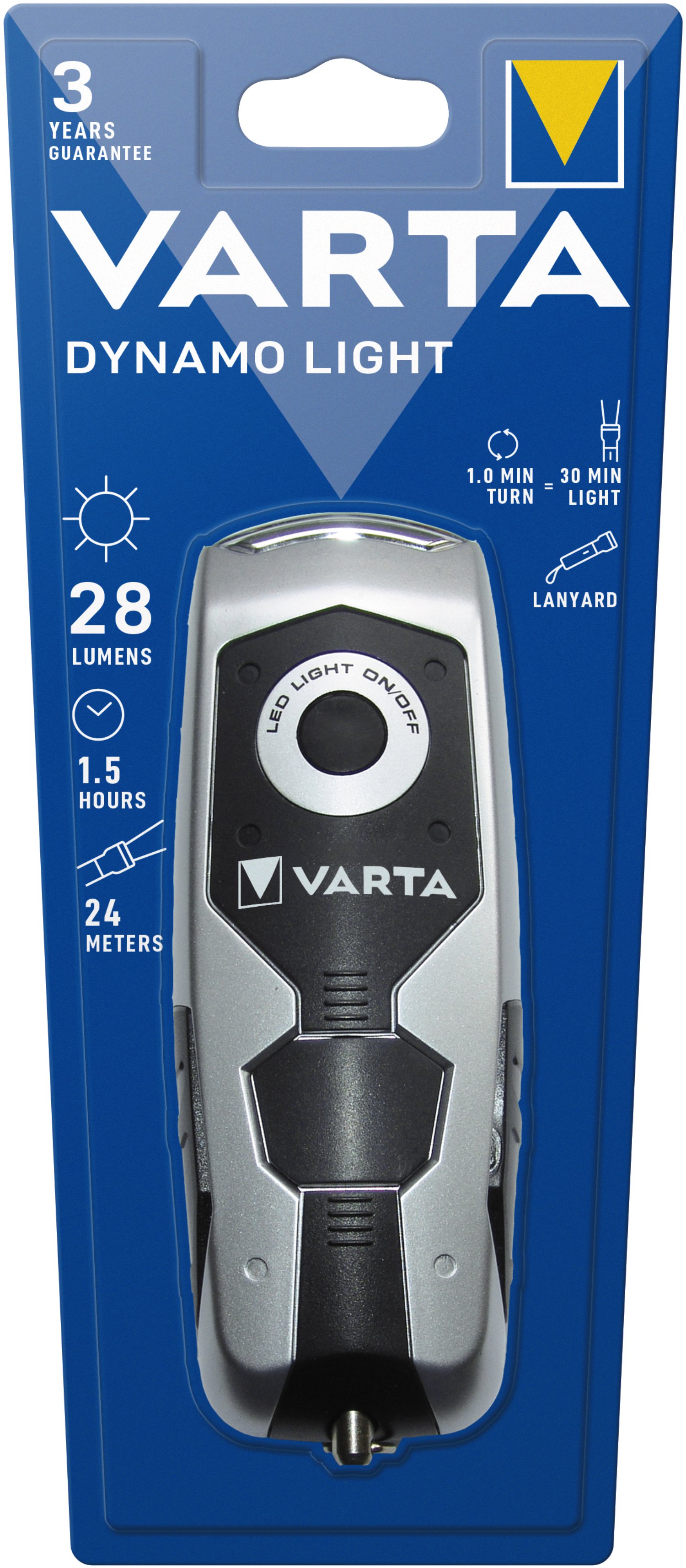 VARTA LED-Taschenlampe Dynamo Light mit Handkurbel