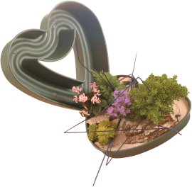 LIENBACHER Pflanzherz Grün Recycled ⌀ 36 cm