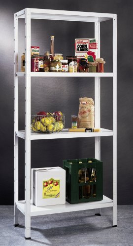 SCHULTE REGALWELT Grundregal 4 Böden Weiß