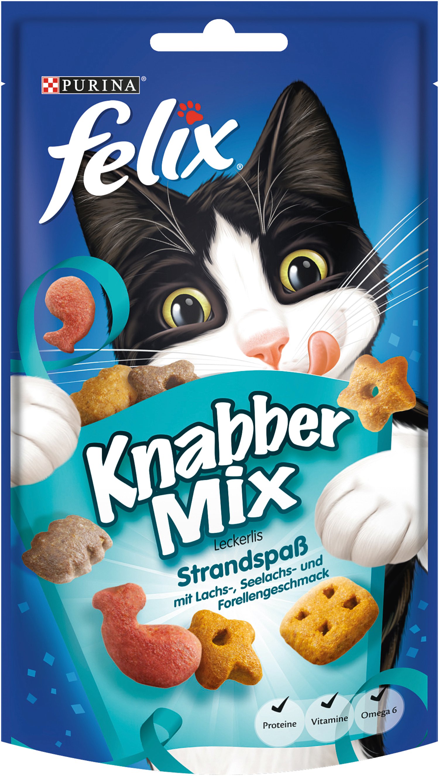 FELIX® Katzensnack KnabberMix Strandspaß 8x60 g