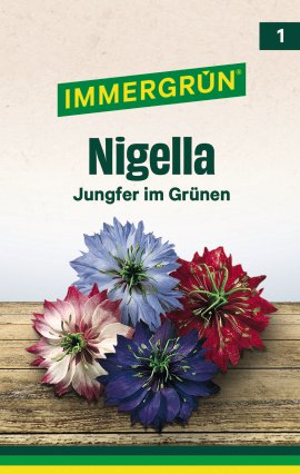 IMMERGRÜN Tütensamen Jungfer im Grünen Gefüllt, blühende Mischung