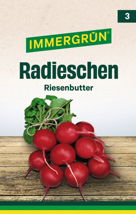 IMMERGRÜN Tütensamen Radieschen Riesenbutter