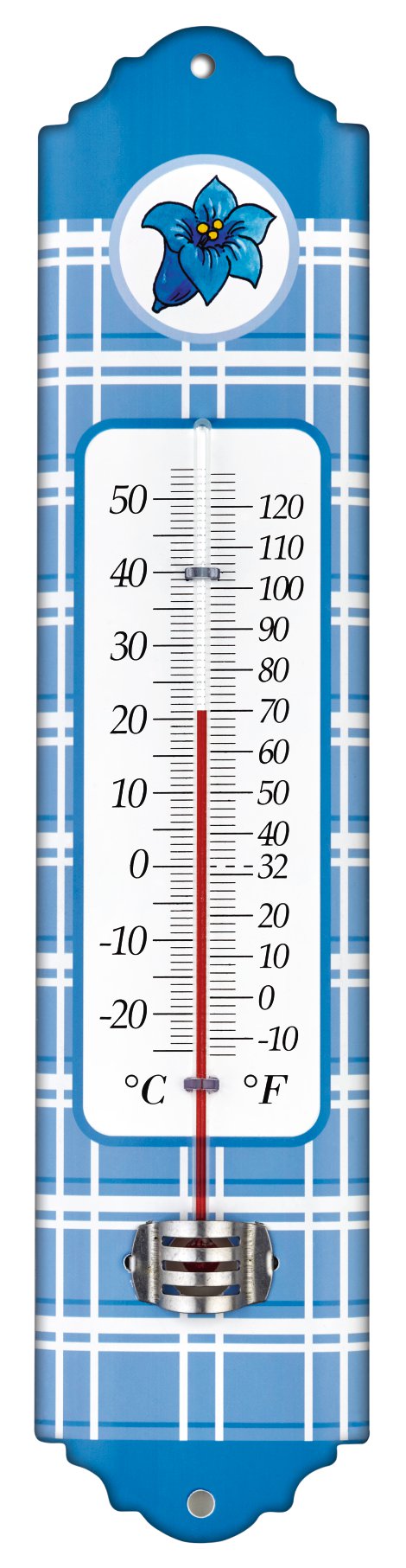 Thermometer aus Metall Rot 29,5 cm