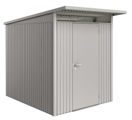 BIOHORT Gerätehaus Avantgarde mit Standardtür, silber-metallic