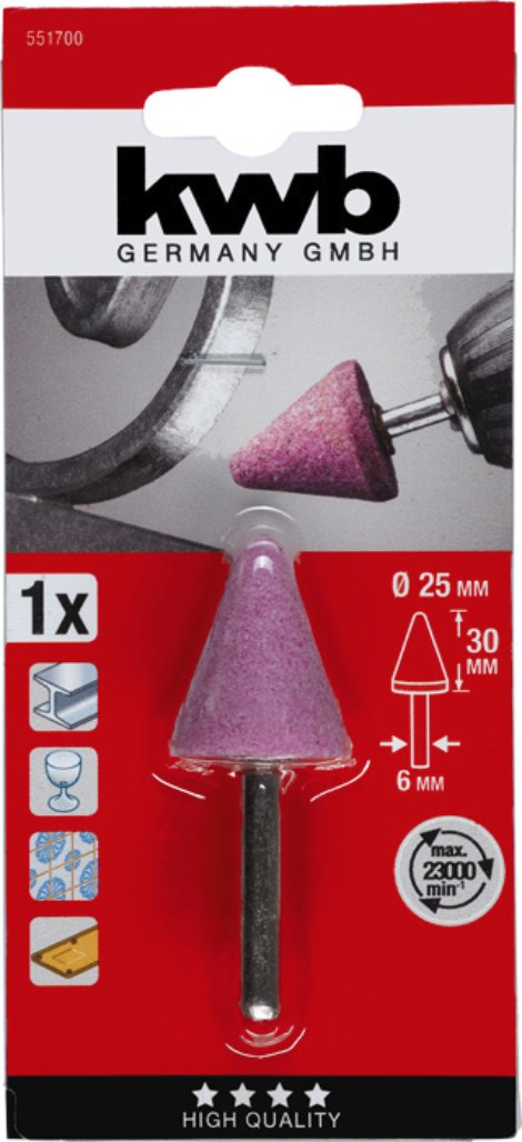 KWB Schleifstift Kegel spitz 25x30 mm