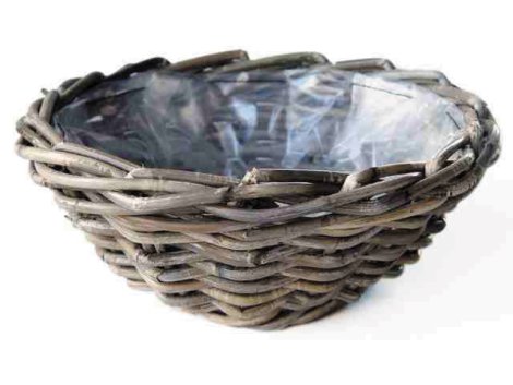 Pflanzschale Rattan Grau ø 41 cm / H 12 cm
