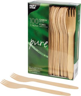 Holz-Gabel Pure 100 Stk.