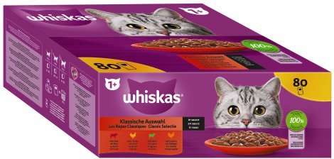 WHISKAS® Klassische Auswahl Adult 1+, 80-er