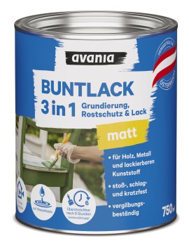 AVANIA 3in1-Buntlack matt Feuerrot 750 ml