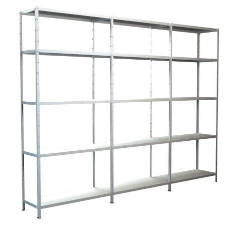 SCHULTE REGALWELT Grund Anbauregal 15 Böden Weiß 200x360x35 cm