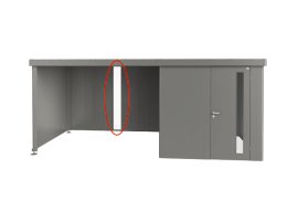 BIOHORT Lichtpaneel für Seitendach Gerätehaus Neo 2A-4D, 31,8x 4,2x200 cm, quarzgrau-metallic