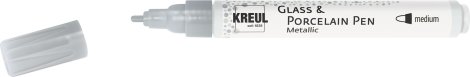 KREUL Malstift Glass & Porcelain Metallic Medium Silber