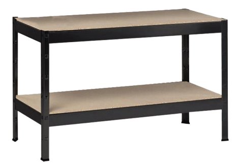 SCHULTE REGALWELT Grundregal 4 Holzböden Schwarz 43x100x35 cm