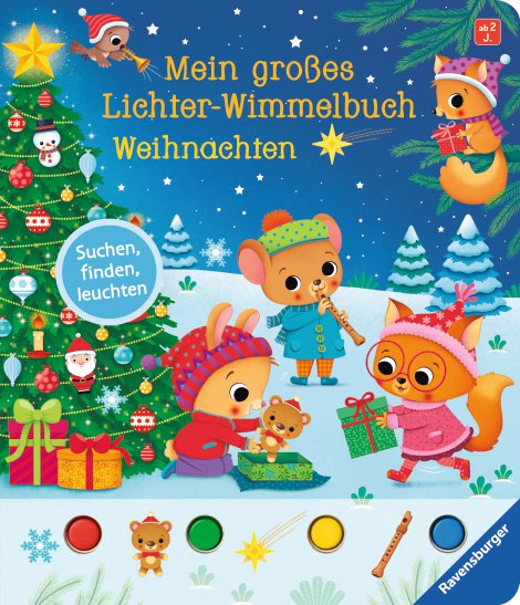 RAVENSBURGER Buch Mein großes Lichter-Wimmelbuch Weihnachten