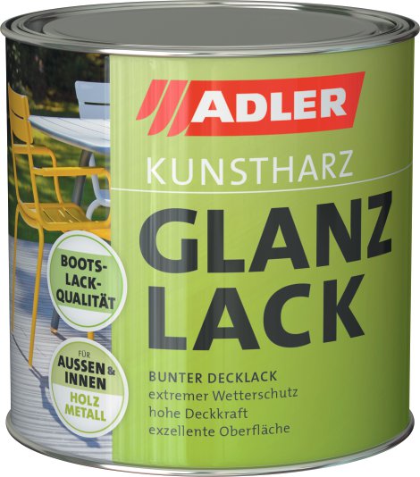 ADLER Glanzlack Kunstharz Tiefschwarz 750 ml