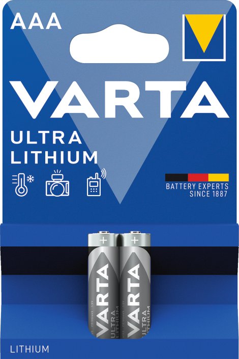 VARTA Batterie Lithium Ultra AAA Micro FR10G445 2er Pack