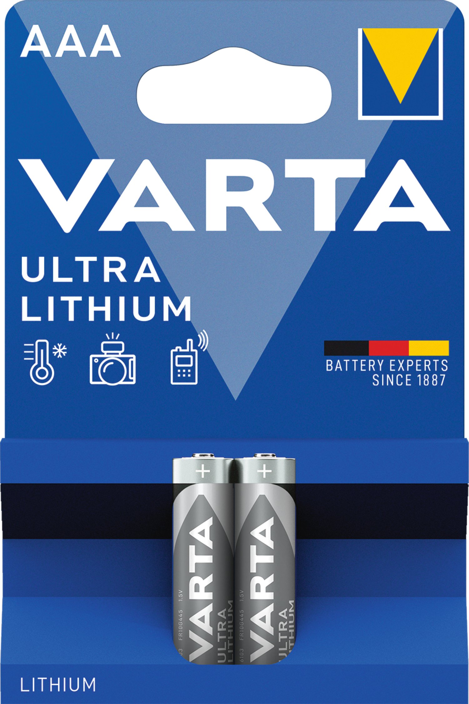 VARTA Batterie Lithium Ultra AAA Micro FR10G445 2er Pack