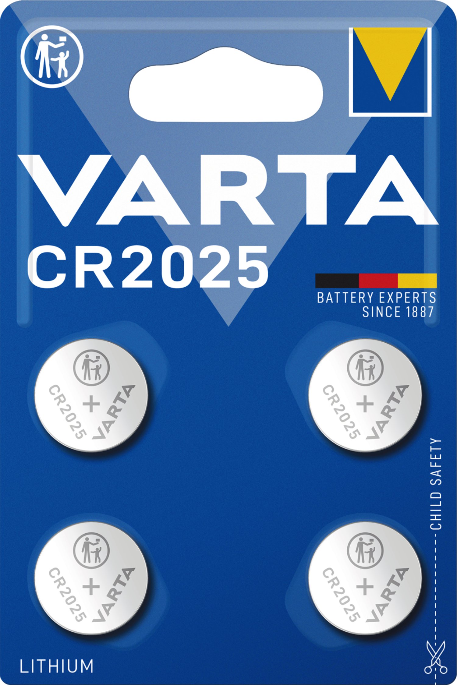 VARTA Lithium Knopfzelle CR2025 4er Pack
