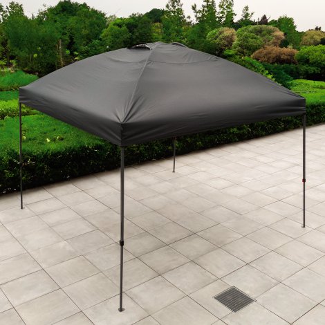 Faltpavillon grau 3,6x3,6 m