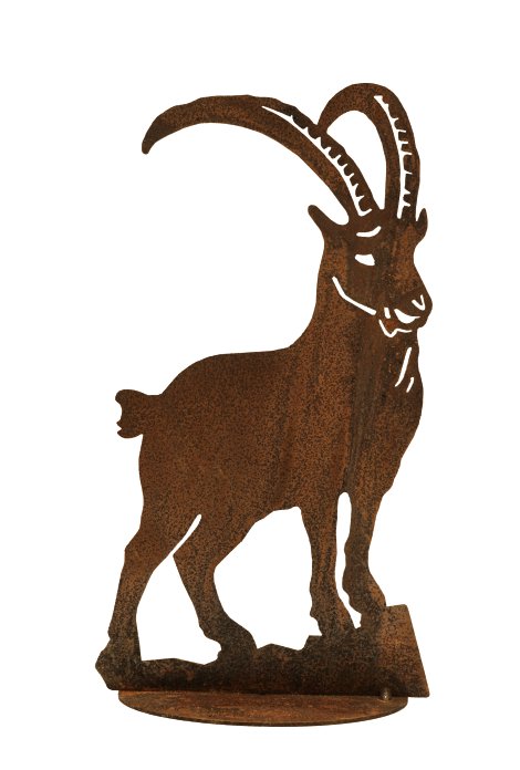 Gartenstecker Metallfigur Steinbock Arlberg 75x45 cm