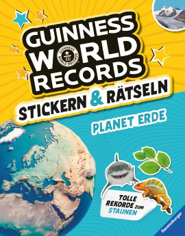 RAVENSBURGER Buch Guinness World Records Stickern und Rätseln Planet Erde