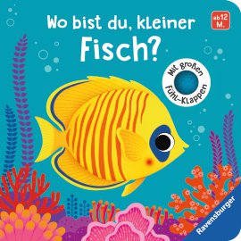 RAVENSBURGER Buch Wo bist du kleiner Fisch mit Fühl-Klappen