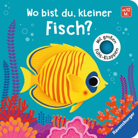 RAVENSBURGER Buch Wo bist du kleiner Fisch mit Fühl-Klappen