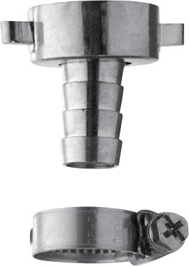 CORNAT Schlauchverschraubung mit Schelle Chrom 1/2"