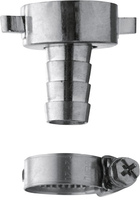 CORNAT Schlauchverschraubung mit Schelle Chrom 1/2"