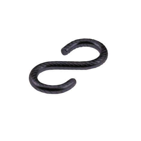 SUKI S-Haken rund Schwarz 4,0x35 mm, 7 Stk.