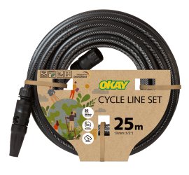 OKAY Gartenschlauch-Set Cycle Line 1/2" 25 m