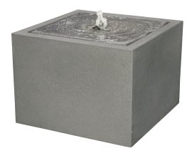 KENT LIVING Dekobrunnen Eckig Grau 44x44x32,5 cm
