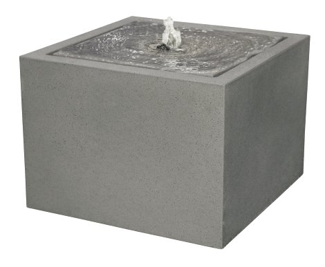 KENT LIVING Dekobrunnen Eckig Grau 44x44x32,5 cm